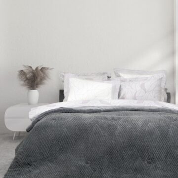 Κουβέρτα/Πάπλωμα Υπέρδιπλο 220x240 - Velva Dark Gray