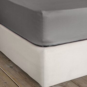 Σεντόνι Μονό με Λάστιχο Superior Satin - Shadow Gray