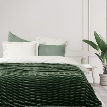 Κουβέρτα Υπέρδιπλη 220x240 - Mossy Dark Green