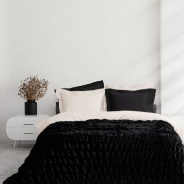 Κουβέρτα Υπέρδιπλη 220x240 - Mossy Black