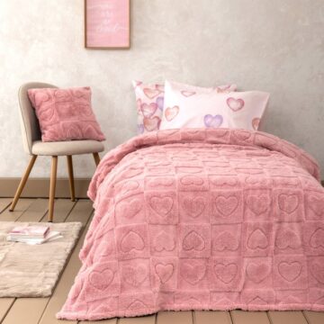 Κουβέρτα Μονή 160x220 - Amoria Pink