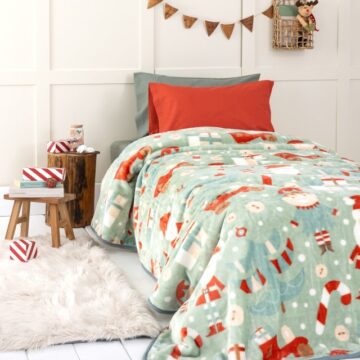 Κουβέρτα Βελουτέ Ημίδιπλη 180x220 - Santa Snug